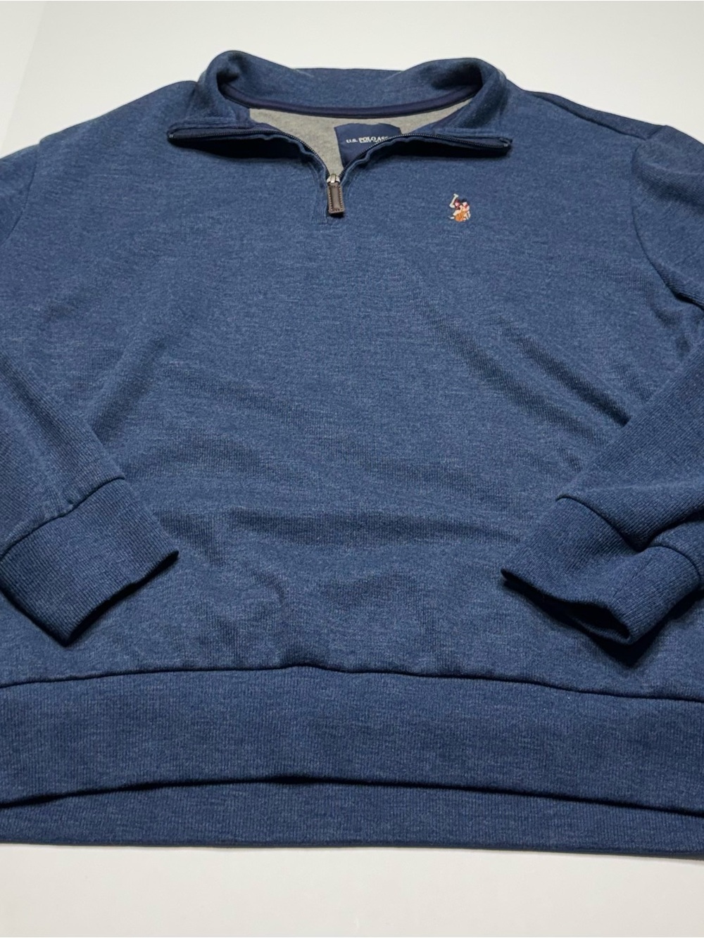 U.S. Polo Assn. Men’s Navy V-Neck Half-Zip Sweater